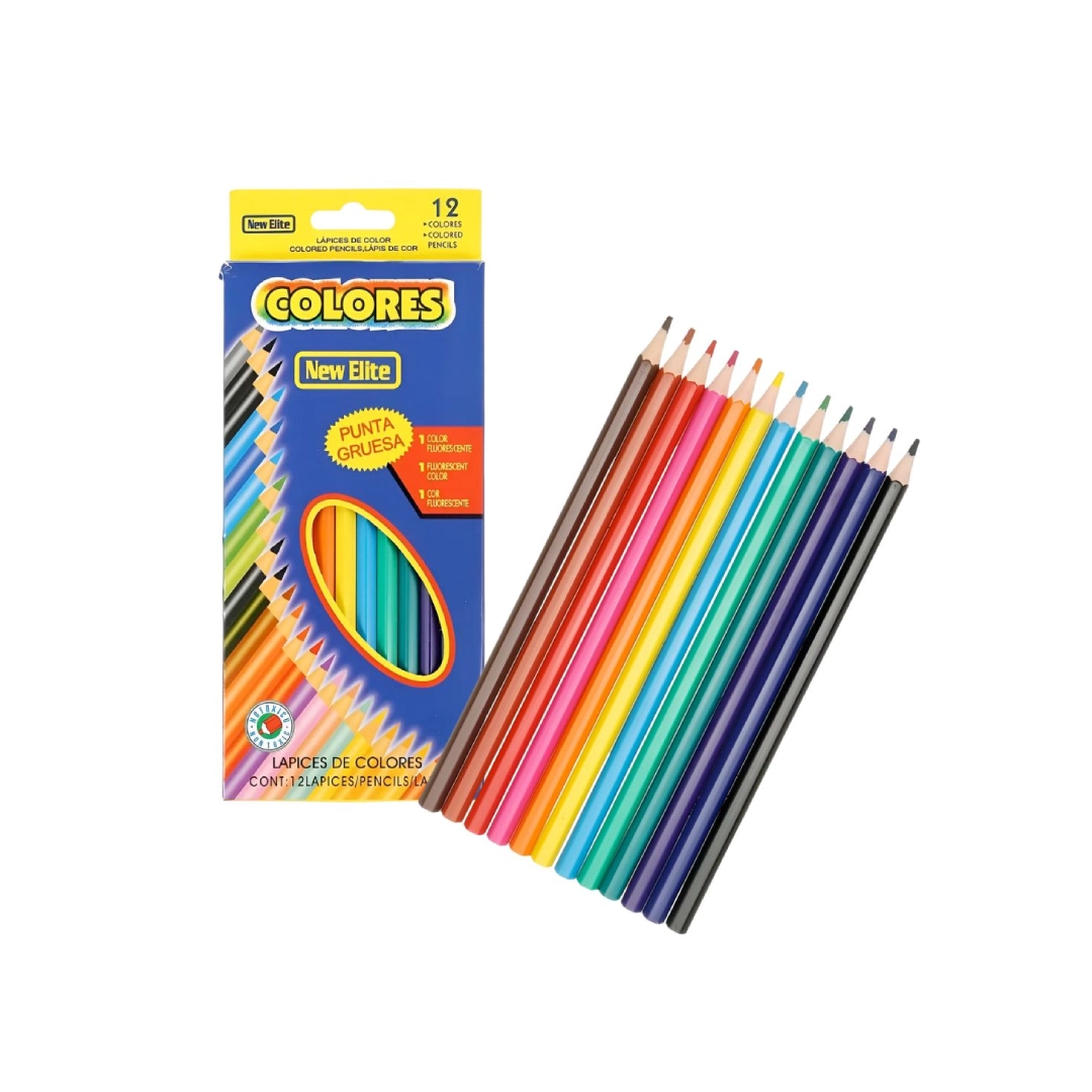 Colores con 12 Piezas New Elite