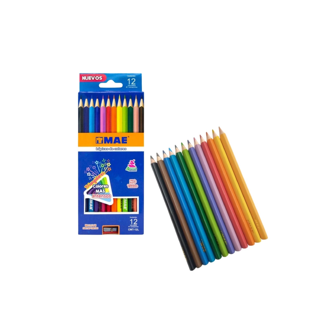 Colores con 12 Piezas Triangular Mae