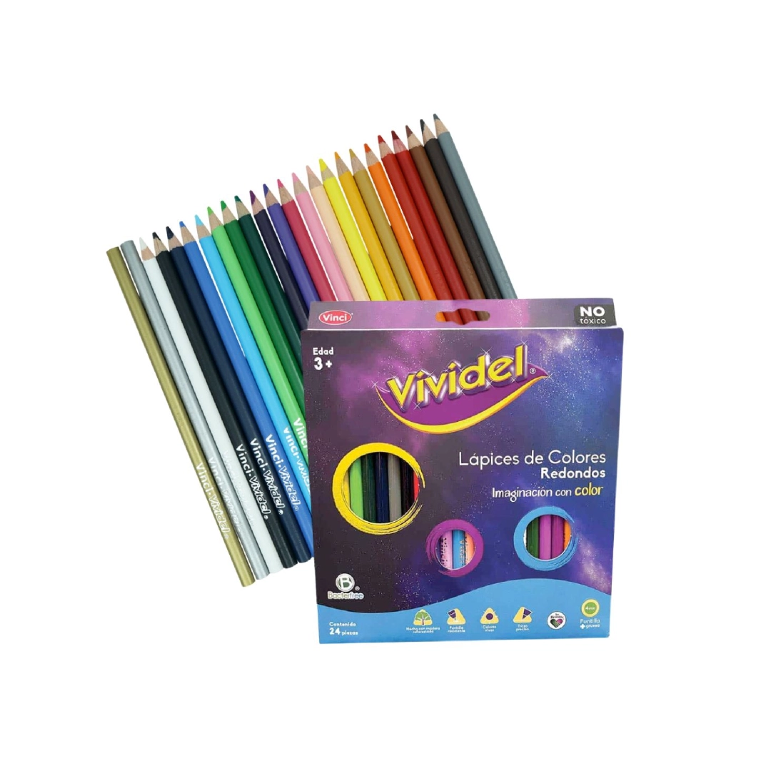 Colores con 24 Piezas Vividel